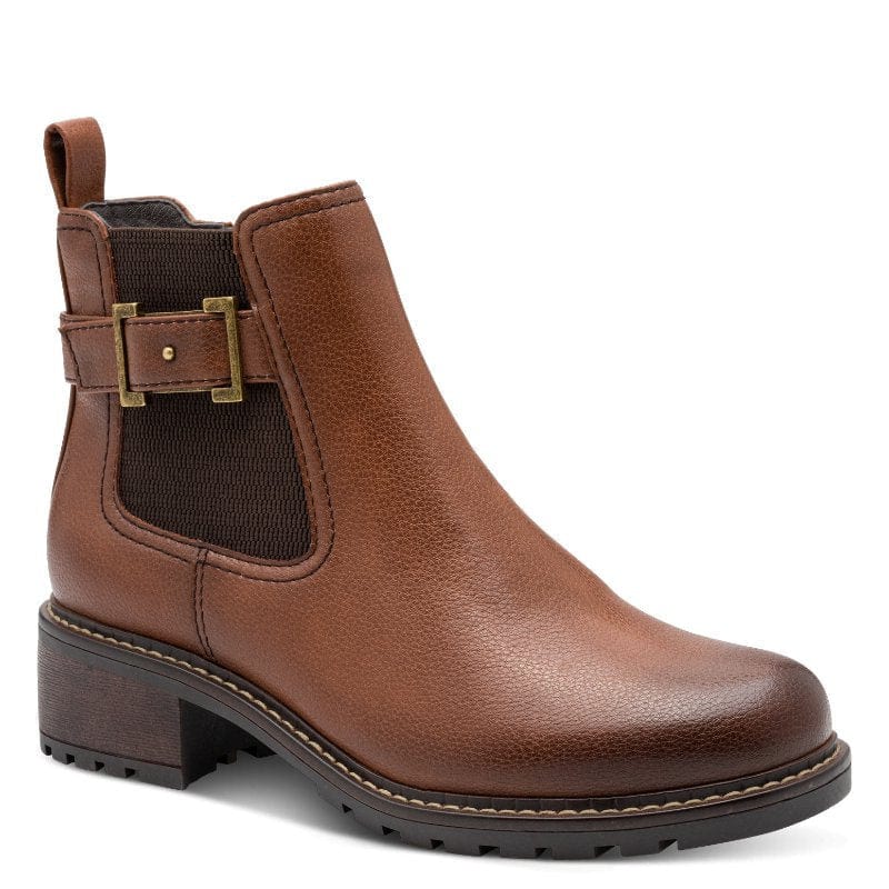 Jana Womens BROWN / 4UK Jana Womens Brown Side Zip Ankle Boot 8-25486-45
