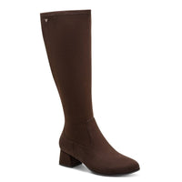Jana Womens BROWN / 4UK Jana Womens Brown Wide Fit Block Heel Knee Boot 8-25569-47