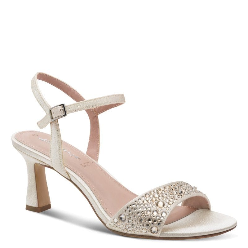 Jana Womens CREAM / 4UK Tamaris Womens Cream Ankle Strap High Heel Sandal 1-28313-46
