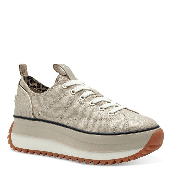 Jana Womens GOLD / 4UK Tamaris Womens Gold Lace Up Fashion Trainer 1-23731-41