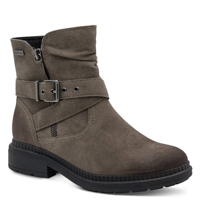 Jana Womens GREY / 4UK Jana Womens Grey Waterproof Wide Fit Side Zip Ankle Boot 8-26493-47