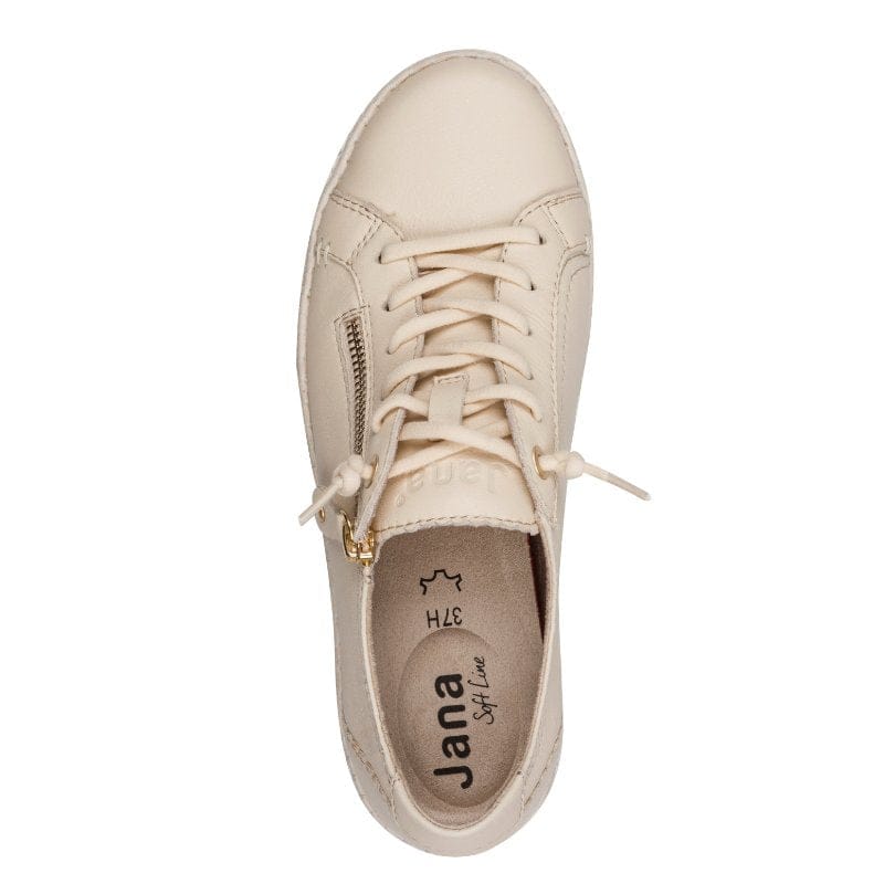 Jana Womens Jana Womens Beige Side Zip Fashion Trainer 8-23704-46