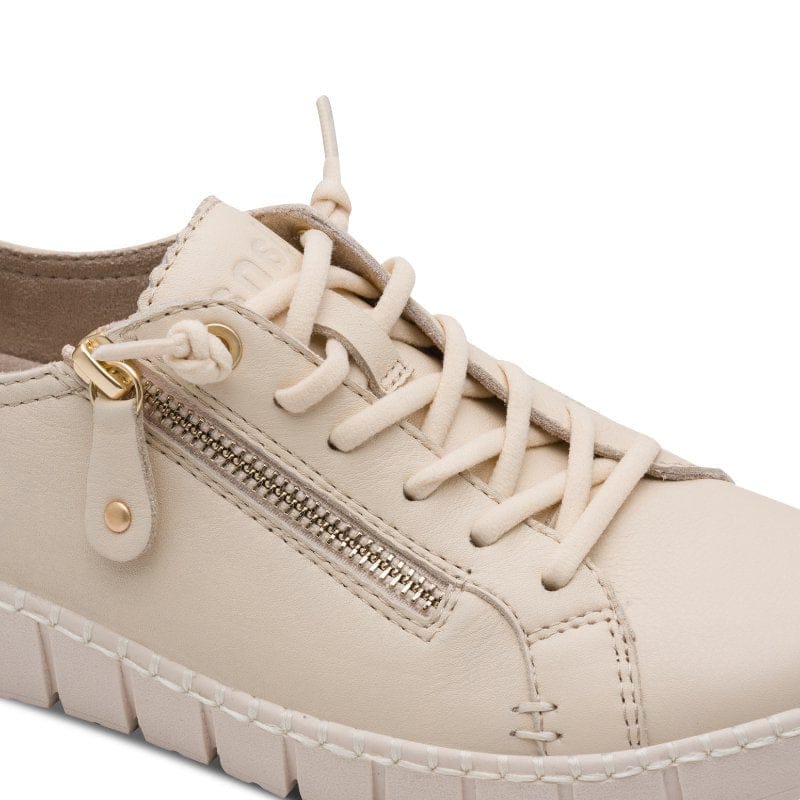 Jana Womens Jana Womens Beige Side Zip Fashion Trainer 8-23704-46