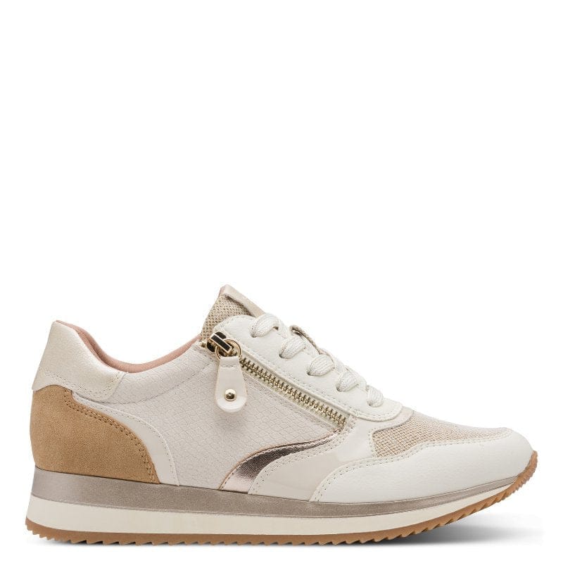 Jana Womens Jana Womens Beige Side Zip Fashion Trainer 8-23774-43