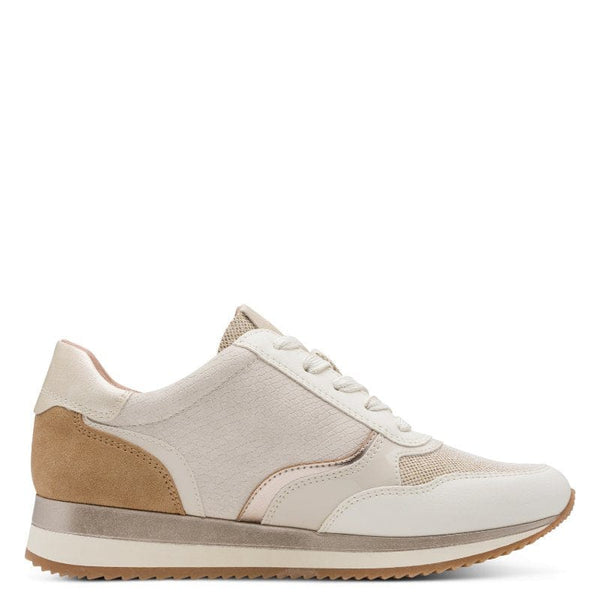 Jana Womens Jana Womens Beige Side Zip Fashion Trainer 8-23774-43