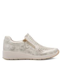 Jana Womens Jana Womens Beige Side Zip Fashion Trainer 8-24765-46