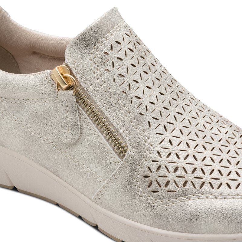 Jana Womens Jana Womens Beige Side Zip Fashion Trainer 8-24765-46