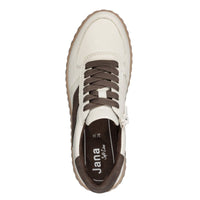 Jana Womens Jana Womens Beige Side Zip Wide Fit Fashion Trainer 8-23666-45