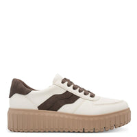Jana Womens Jana Womens Beige Side Zip Wide Fit Fashion Trainer 8-23666-45