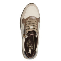 Jana Womens Jana Womens Beige Side Zip Wide Fit Fashion Trainer 8-23762-45