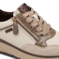 Jana Womens Jana Womens Beige Side Zip Wide Fit Fashion Trainer 8-23762-45