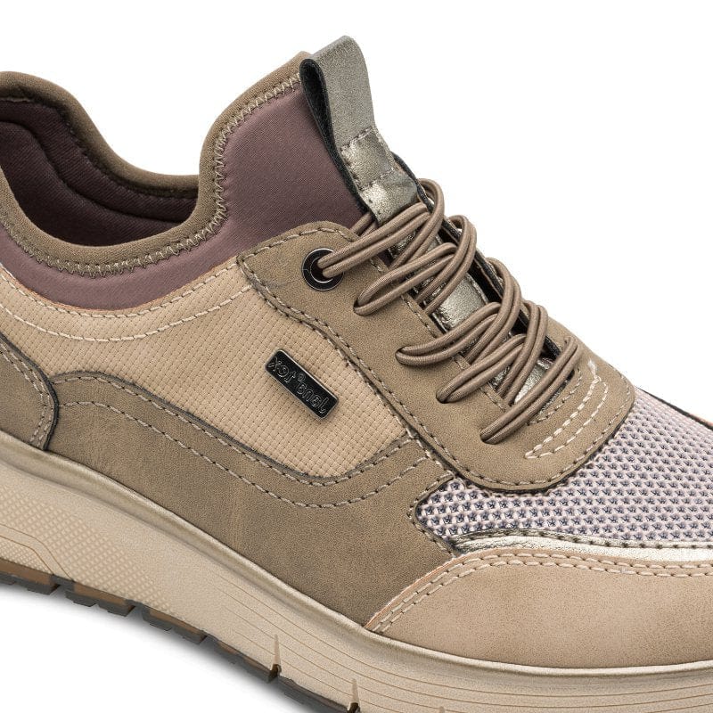 Jana Womens Jana Womens Beige Slip-On Fashion Trainer - 8-23760-45