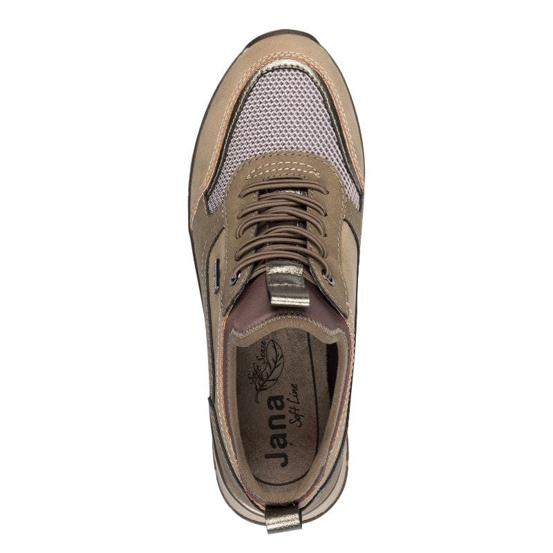Jana Womens Jana Womens Beige Slip-On Fashion Trainer - 8-23760-45