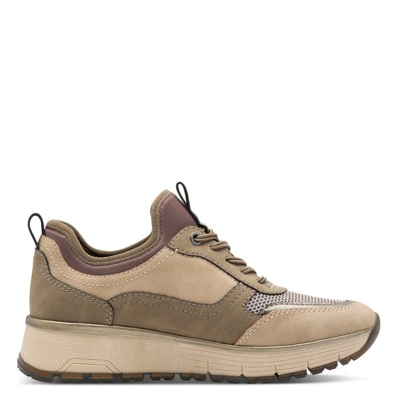 Jana Womens Jana Womens Beige Slip-On Fashion Trainer - 8-23760-45