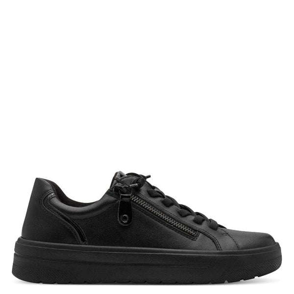 Jana Womens Jana Womens Black Lace Up Fashion Trainer 8-23770-46