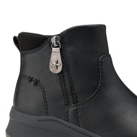 Jana Womens Jana Womens Black Side Zip Ankle Boot 8-25472-45