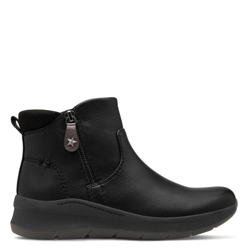Jana Womens Jana Womens Black Side Zip Ankle Boot 8-25472-45