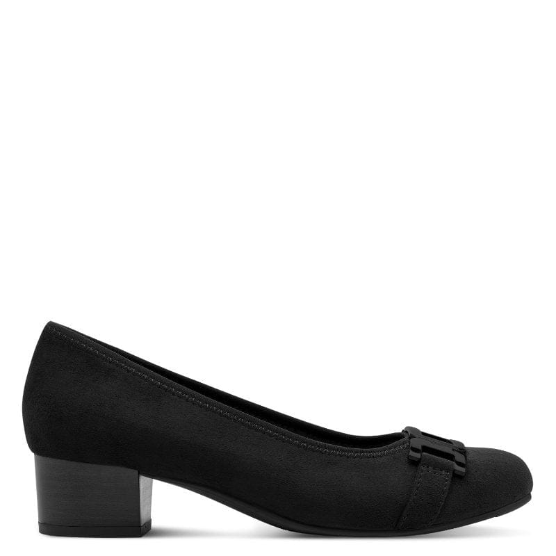 Jana Womens Jana Womens Black Slip On Block Heels Shoes 8-22369-45