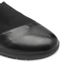 Jana Womens Jana Womens Black Slip-On Leather Shoe 8-24700-45