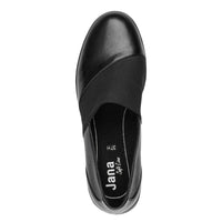 Jana Womens Jana Womens Black Slip-On Leather Shoe 8-24700-45