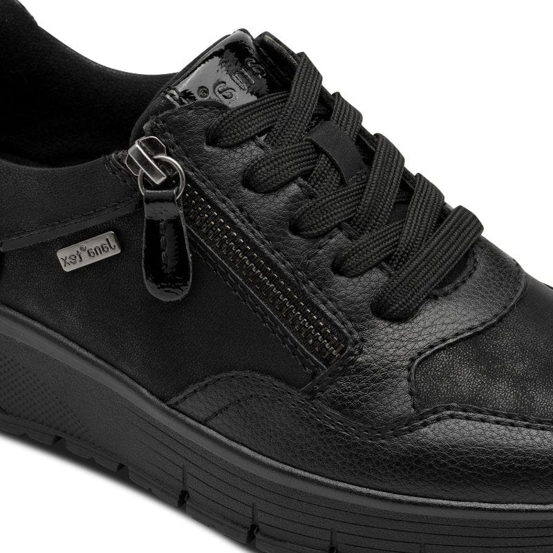 Jana Womens Jana Womens Black Softline Fashion Trainer - 8-23762-45