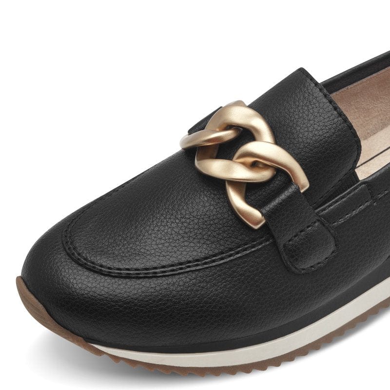 Jana Womens Jana Womens Black Softline Loafer 8-24766-42