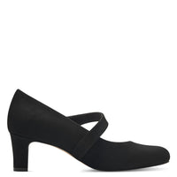 Jana Womens Jana Womens Black Suede Softline High-Heel  8-22473-41