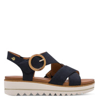 Jana Womens Jana Womens Black Velcro Strap Slip On Wedge Sandal 8-28272-46