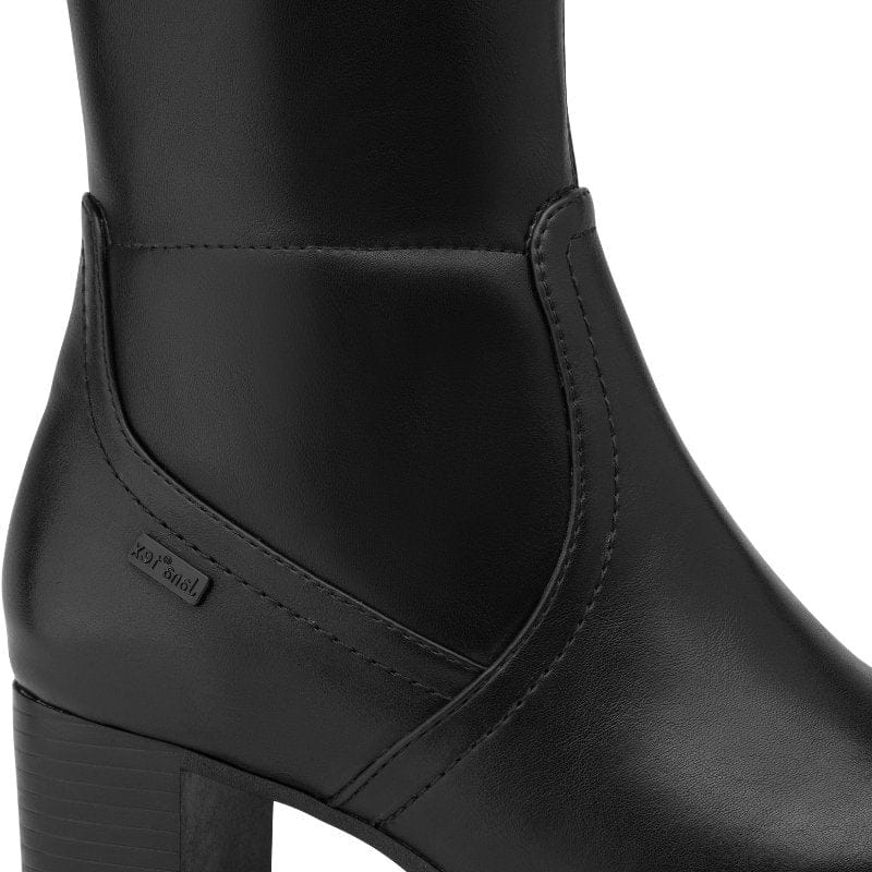 Jana Womens Jana Womens Black Wide Fit Block Heel Knee Boot 8-26571-47