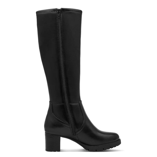 Jana Womens Jana Womens Black Wide Fit Block Heel Knee Boot 8-26571-47