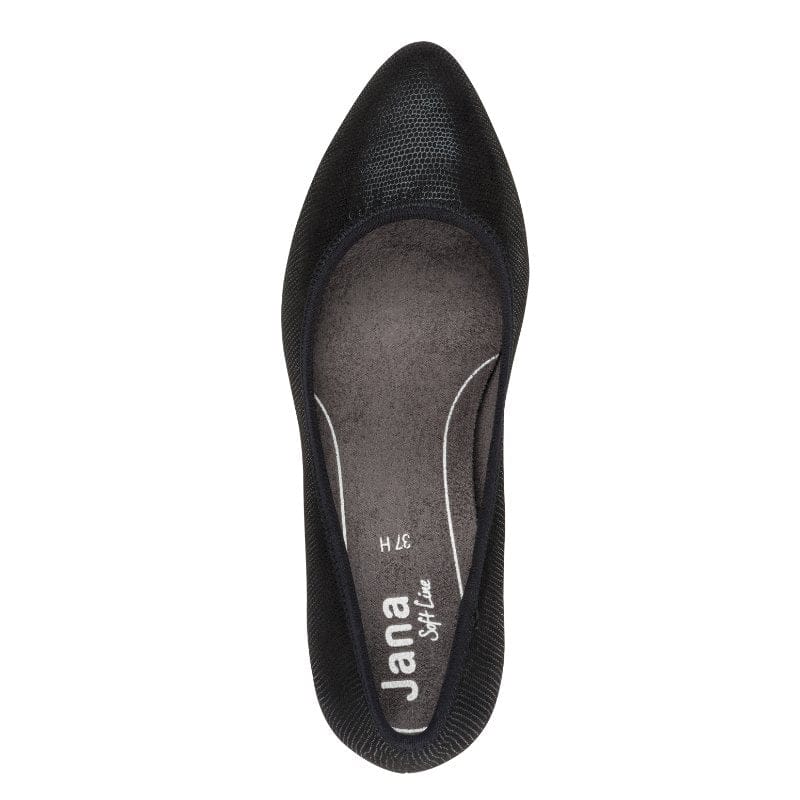 Jana Womens Jana Womens Black Wide Fit Block-Heel Shoe 8-22461-46