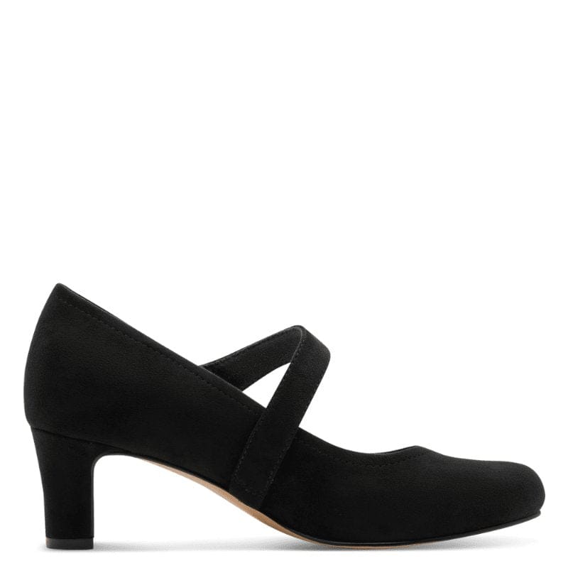 Jana Womens Jana Womens Black Wide Fit High-Heel Dancing Shoe 8-22473-41