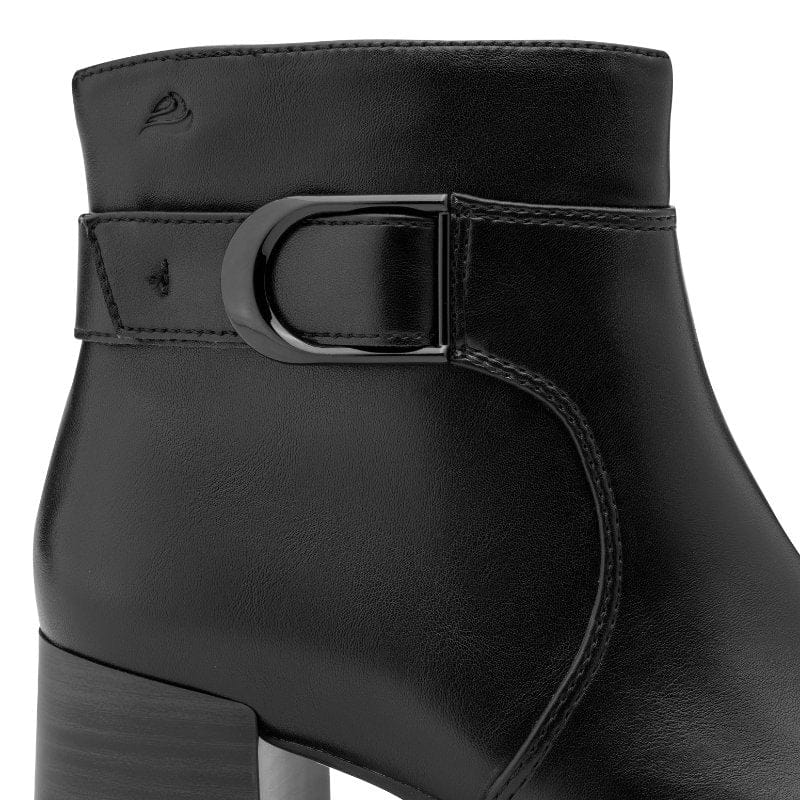 Jana Womens Jana Womens Black Wide Fit Side Zip Ankle Boot 8-25370-47