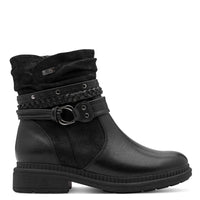 Jana Womens Jana Womens Black Wide Fit Side Zip Low Heel Ankle Boot 8-25464-43