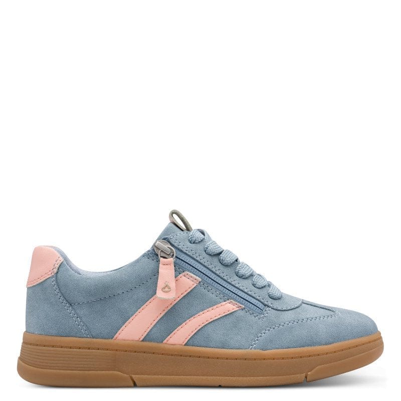 Jana Womens Jana Womens Blue Side Zip Fashion Trainer 8-23784-44