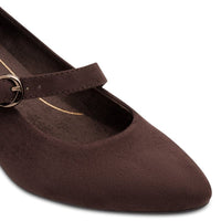 Jana Womens Jana Womens Brown Block Heel Wide Fit Shoes 8-24461-47