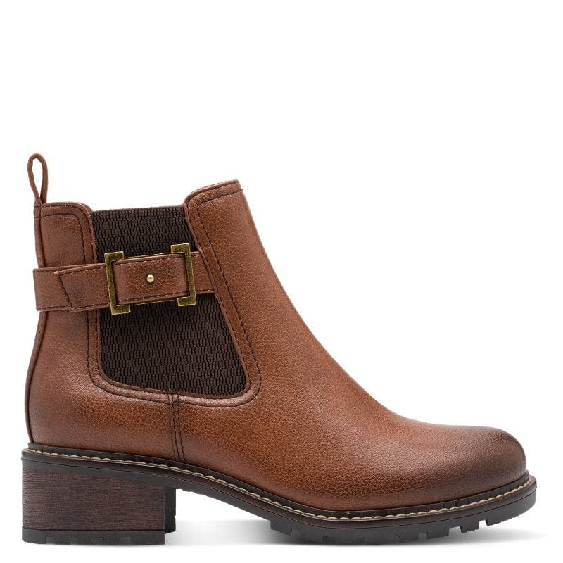 Jana Womens Jana Womens Brown Side Zip Ankle Boot 8-25486-45