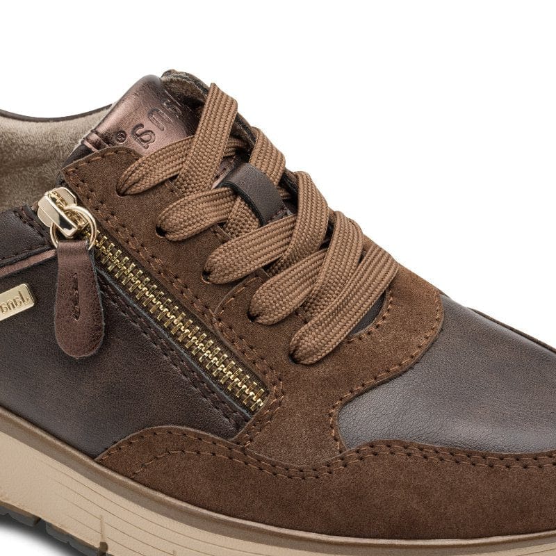 Jana Womens Jana Womens Brown Side Zip Softline Fashion Trainer - 8-23762-45