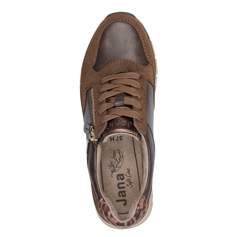Jana Womens Jana Womens Brown Side Zip Softline Fashion Trainer - 8-23762-45