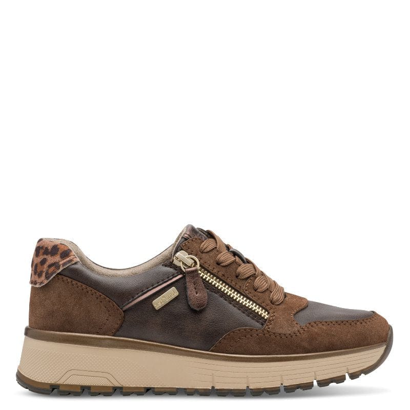 Jana Womens Jana Womens Brown Side Zip Softline Fashion Trainer - 8-23762-45