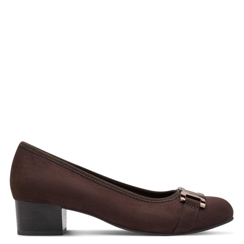 Jana Womens Jana Womens Brown Slip On Block Heels Shoes 8-22369-45