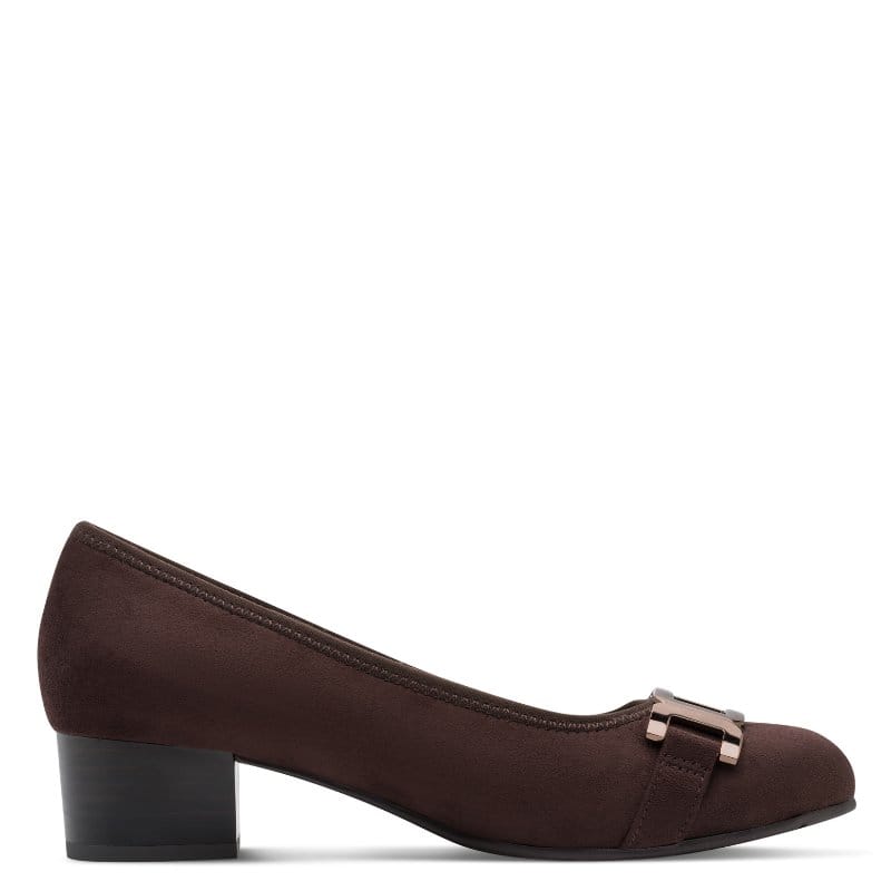 Jana Womens Jana Womens Brown Slip On Block Heels Shoes 8-22369-45