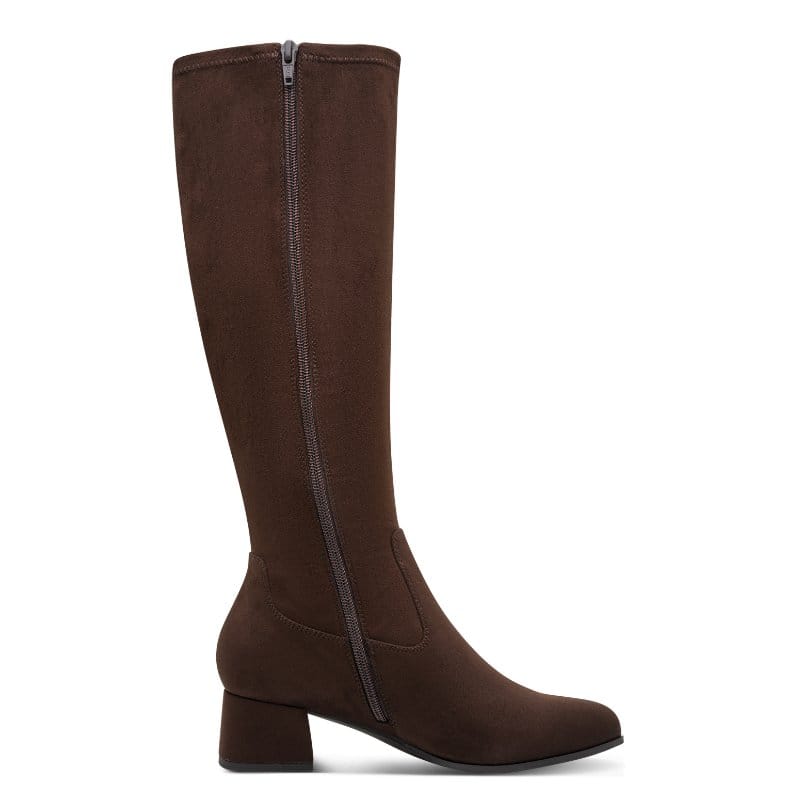 Jana Womens Jana Womens Brown Wide Fit Block Heel Knee Boot 8-25569-47