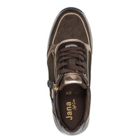 Jana Womens Jana Womens Brown Wide Fit Side Zip Fashion Trainer 8-23789-47