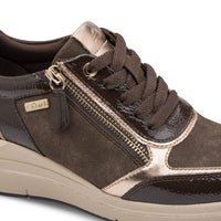 Jana Womens Jana Womens Brown Wide Fit Side Zip Fashion Trainer 8-23789-47
