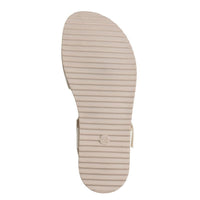 Jana Womens Jana Womens Cream Two Velcro Strap Slip On Sandal 8-28560-46