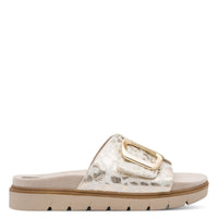 Jana Womens Jana Womens Gold Velcro Strap Slip On Sandal 8-27561-46