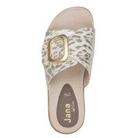 Jana Womens Jana Womens Gold Velcro Strap Slip On Sandal 8-27561-46
