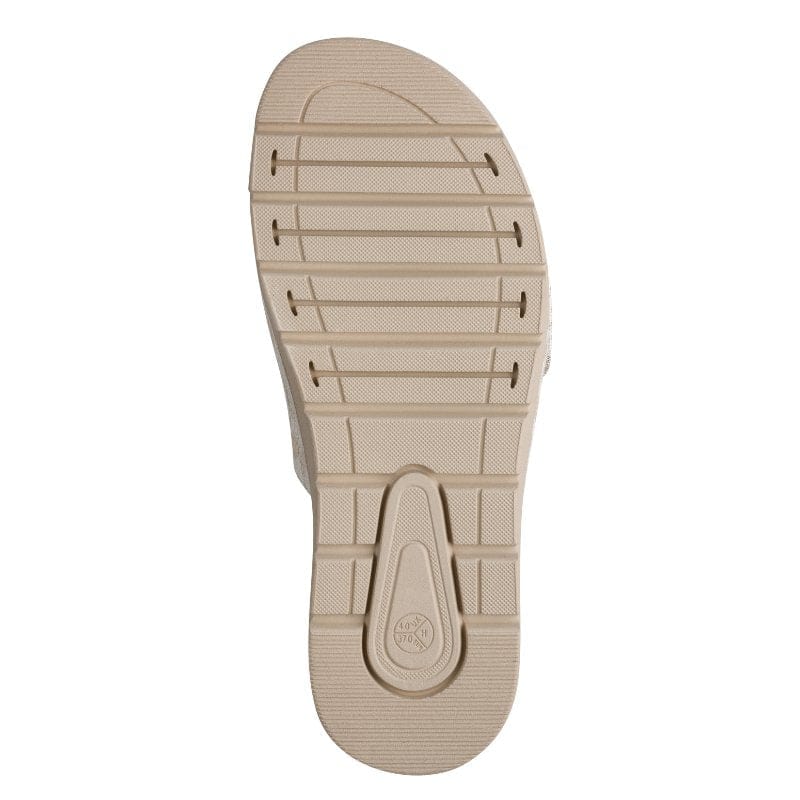 Jana Womens Jana Womens Gold Velcro Strap Slip On Sandal 8-27561-46