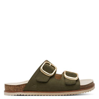 Jana Womens Jana Womens Green Double Strap Slip On Sandal 8-27461-46